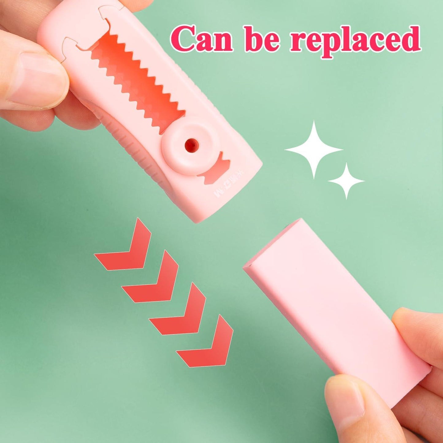 Silde Retractable Eraser (Pack Of 4)