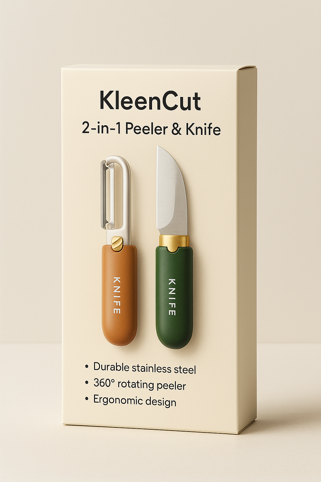 KleenCut - New Premium 2-in-1 Peeler & Knife – Slice & Peel Effortlessly! (Buy 1 Get 1 FREE)