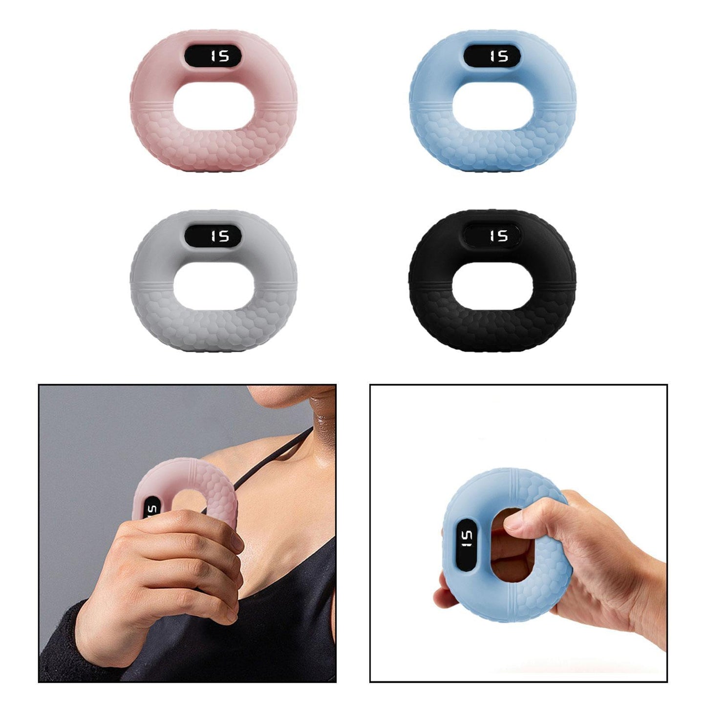 Silicone Finger Strength Flexer With Display