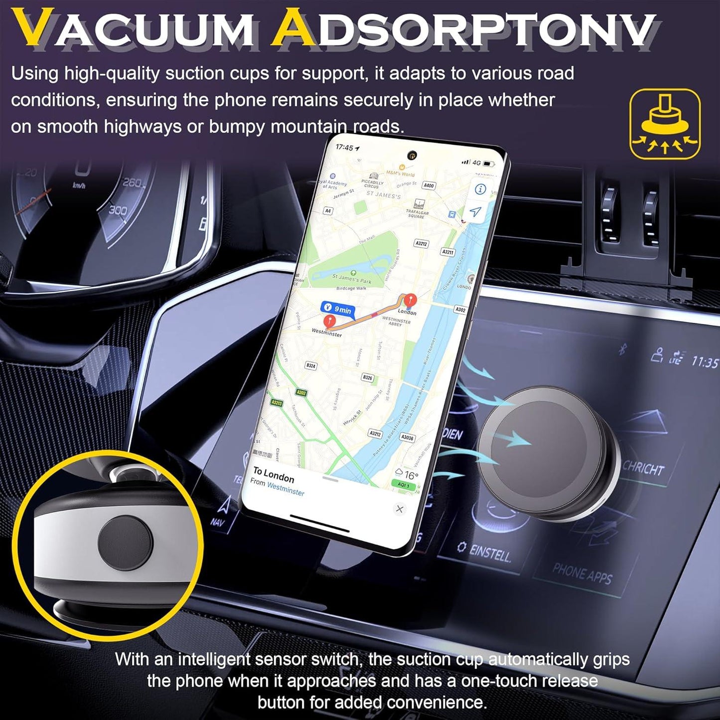 New 360° Rotation Magnetic Phone Holder (Gen - 2)