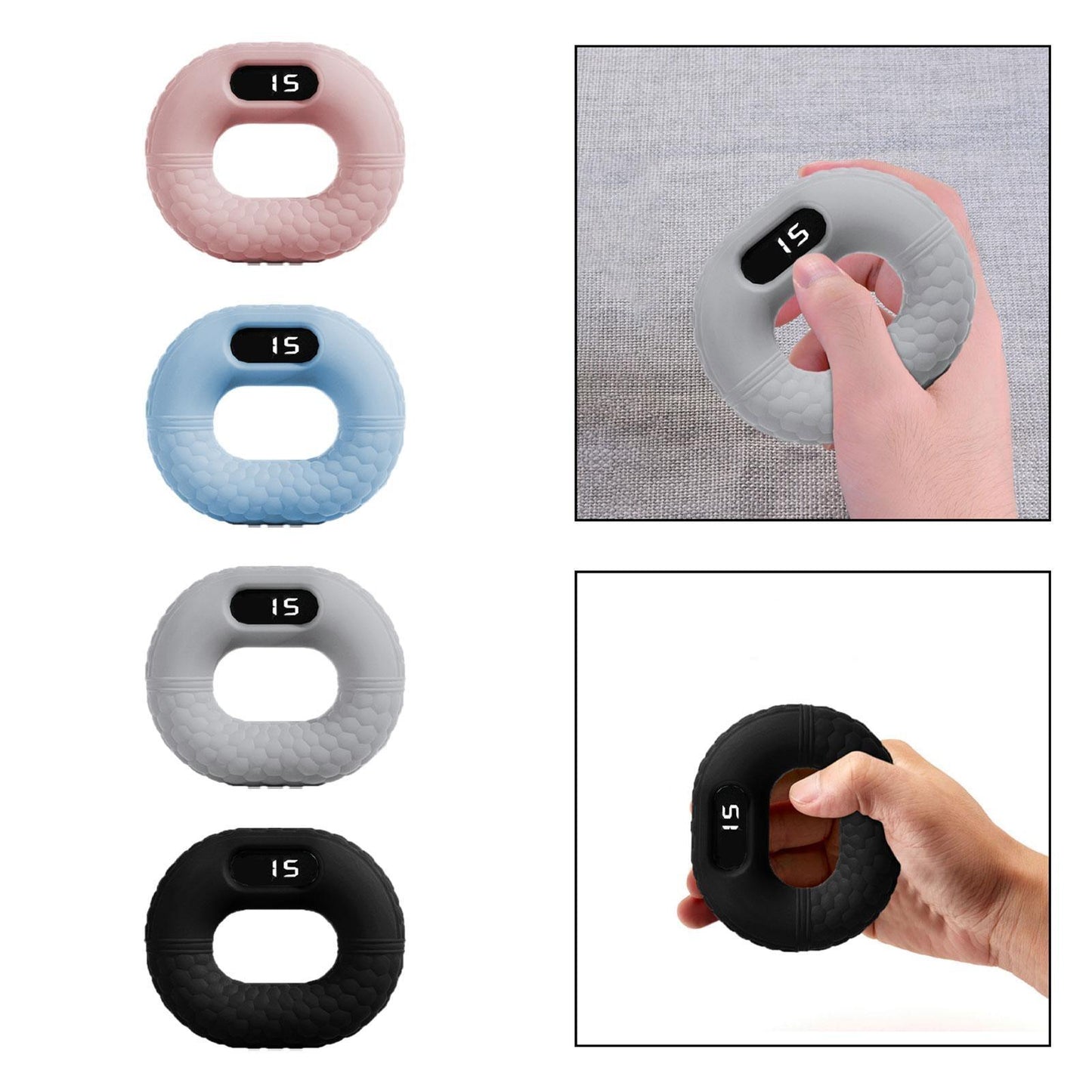 Silicone Finger Strength Flexer With Display