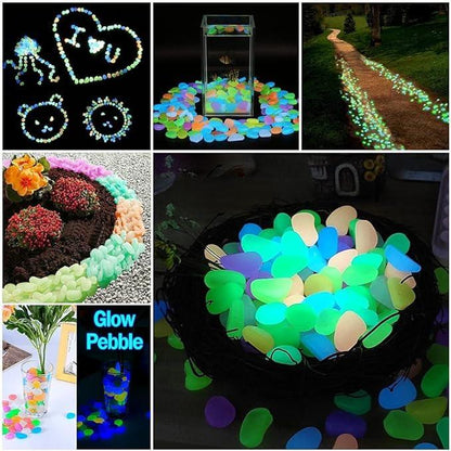 Glow in the Dark Pebbles – Light Up Your Space with Magical Glow! ✨🌿 (100 pcs)