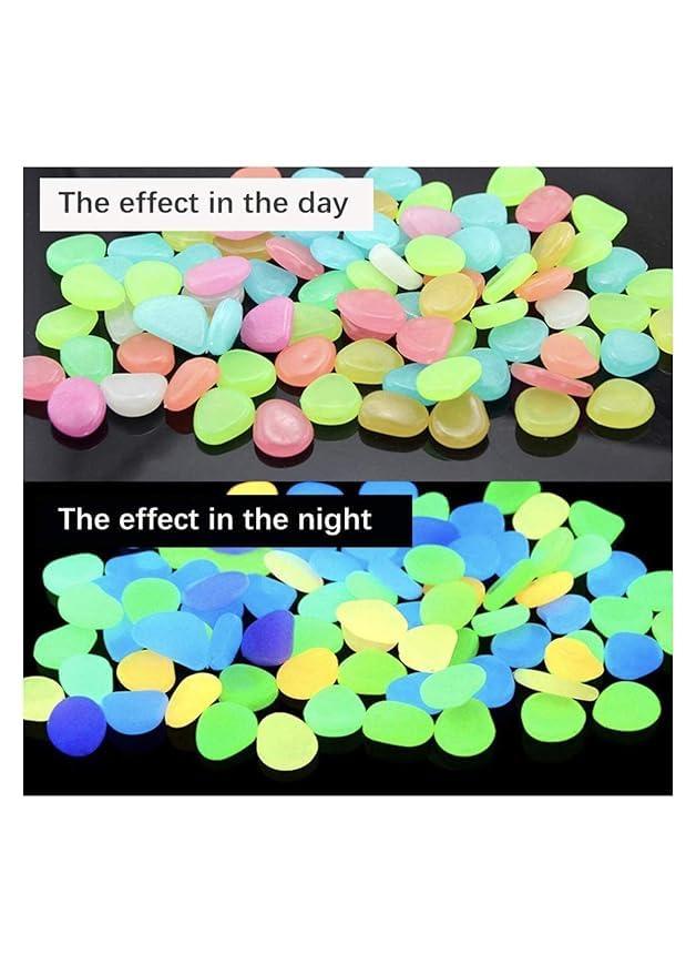 Glow in the Dark Pebbles – Light Up Your Space with Magical Glow! ✨🌿 (100 pcs)