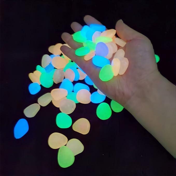 Glow in the Dark Pebbles – Light Up Your Space with Magical Glow! ✨🌿 (100 pcs)