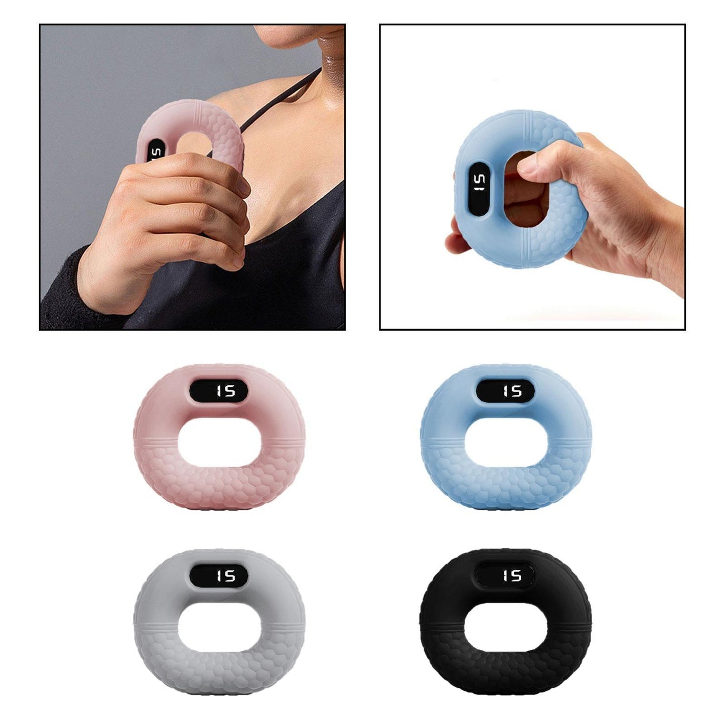 Silicone Finger Strength Flexer With Display