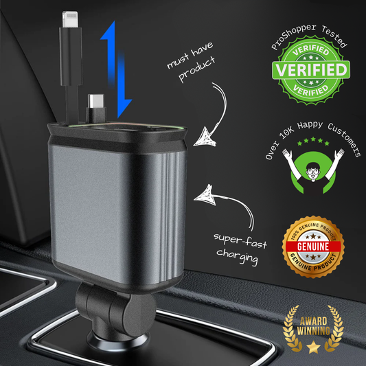 Starlight Pro - 4 in 1 Retractable Car Charger Starlight